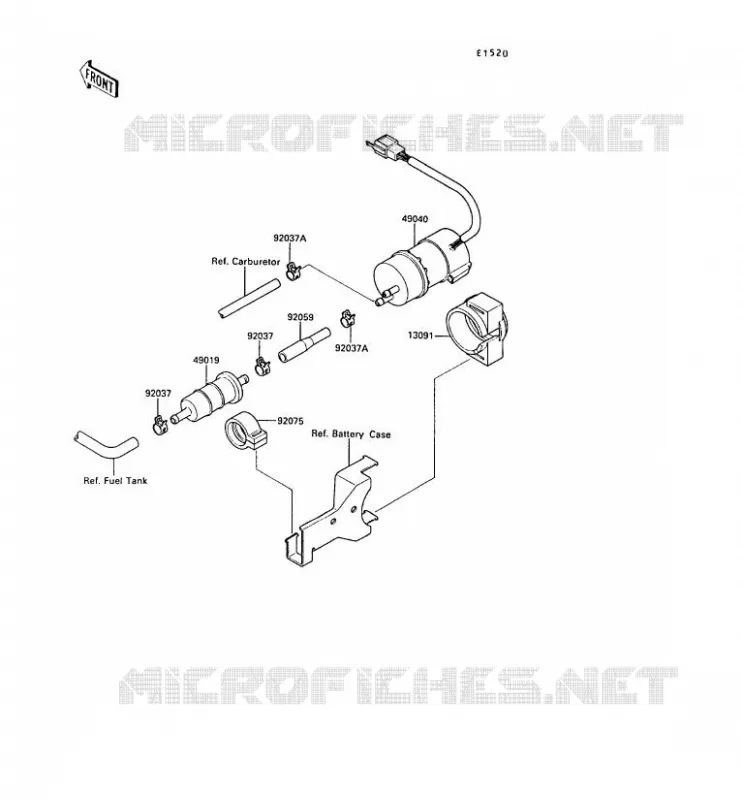 POMPE A ESSENCE Kawasaki MOTOS 1000 1989 ZX-10  ZX1000-B2