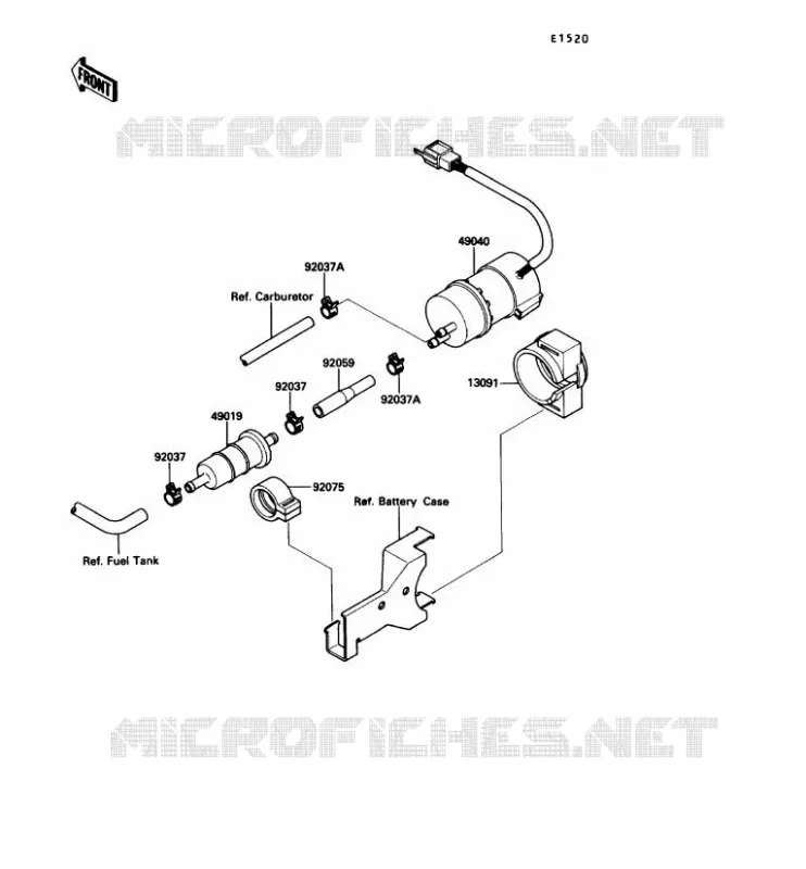 POMPE A ESSENCE Kawasaki MOTOS 1000 1990 ZX-10  ZX1000-B3