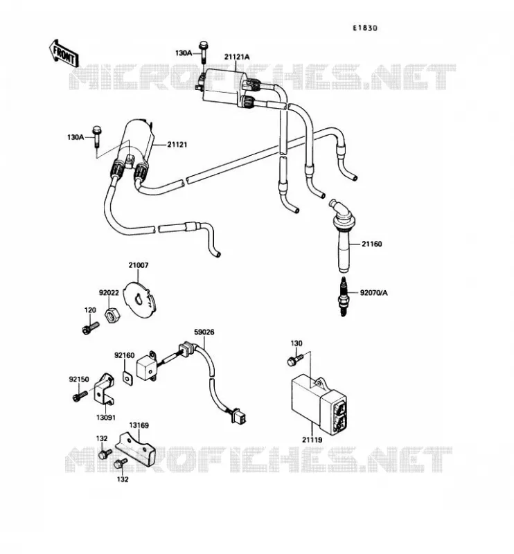 SYSTEME D&acute;ALLUMAGE Kawasaki MOTOS 1000 1990 ZX-10  ZX1000-B3