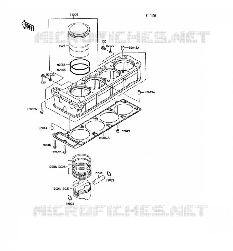 CYLINDRE/PISTON Kawasaki MOTOS 1000 1990 ZX-10  ZX1000-B3
