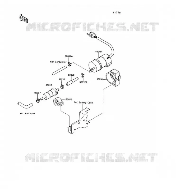POMPE A ESSENCE Kawasaki MOTOS 1000 1990 ZX-10  ZX1000-B3