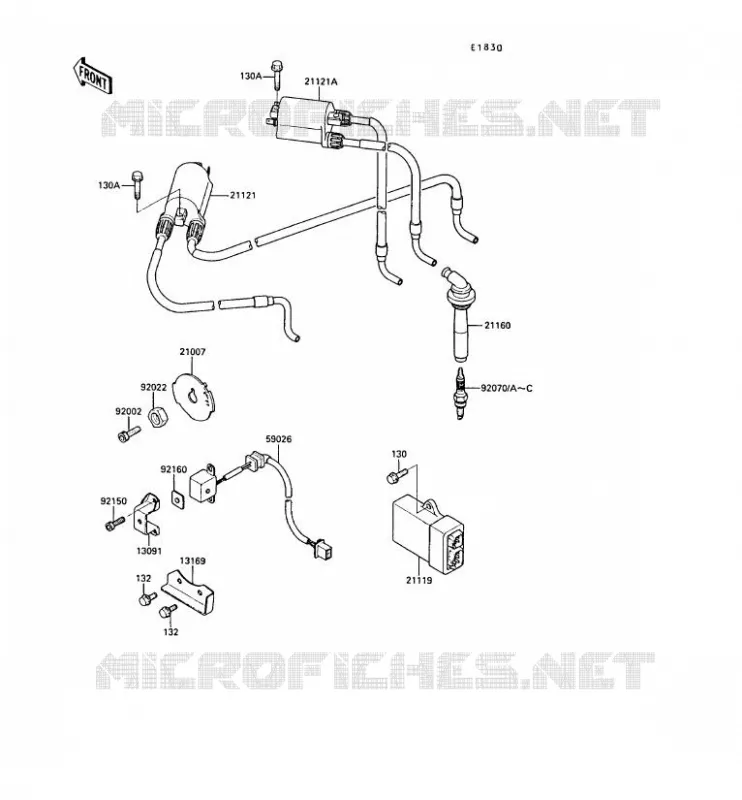 SYSTEME D&acute;ALLUMAGE Kawasaki MOTOS 1000 1990 ZX-10  ZX1000-B3