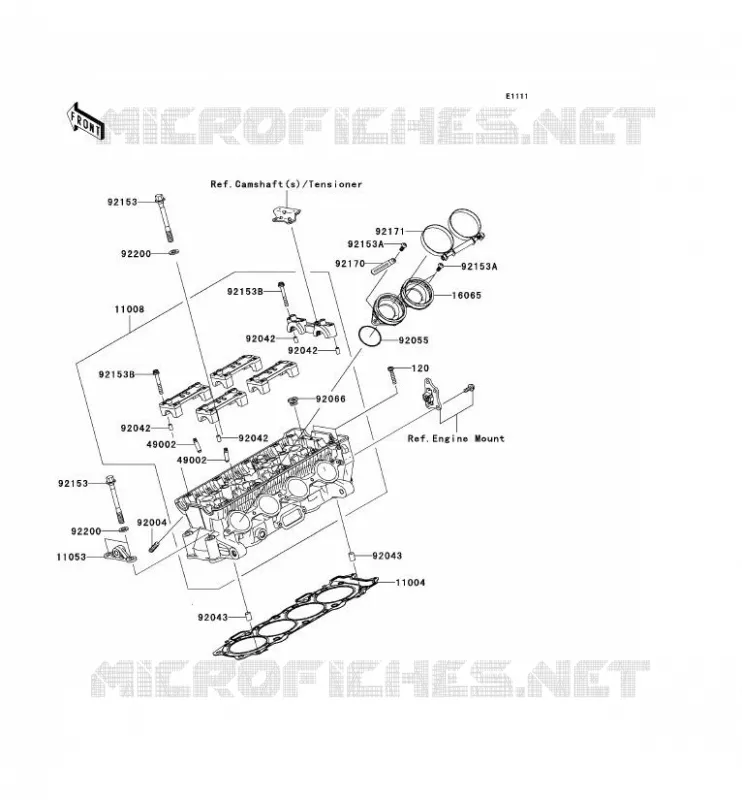 CULASSE Kawasaki MOTOS 1000 2004 NINJA ZX-10R  ZX1000-C1H