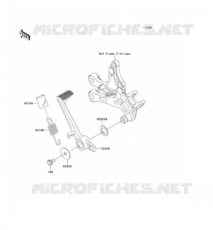 PEDALE DE FREIN Kawasaki MOTOS 1000 2004 NINJA ZX-10R  ZX1000-C1H