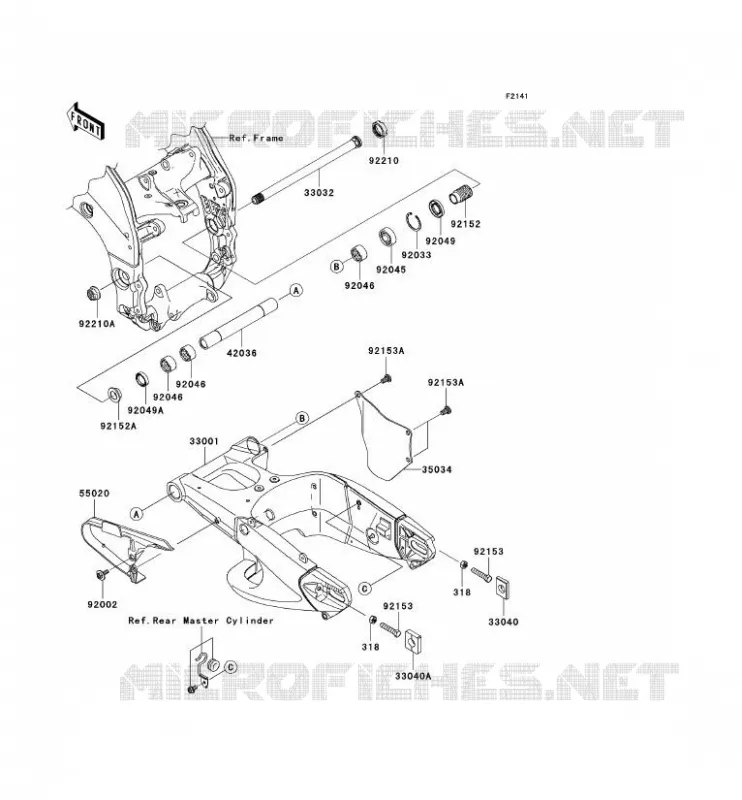 BRAS OSCILLANT Kawasaki MOTOS 1000 2006 NINJA ZX-10R  ZX1000D6F