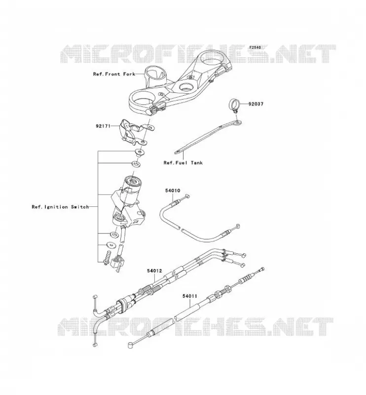 CABLES Kawasaki MOTOS 1000 2006 NINJA ZX-10R  ZX1000D6F
