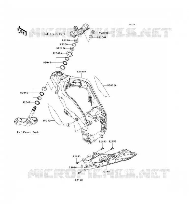 CH&Acirc;SSIS Kawasaki MOTOS 1000 2006 NINJA ZX-10R  ZX1000D6F