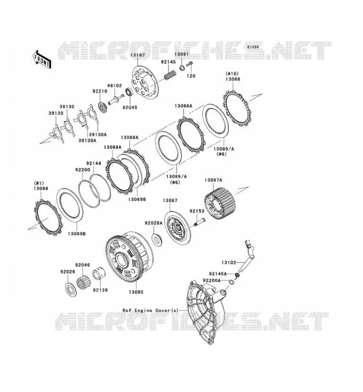EMBRAYAGE Kawasaki MOTOS 1000 2006 NINJA ZX-10R  ZX1000D6F