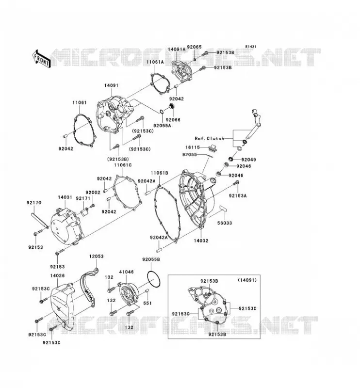 COUVERCLES MOTEUR Kawasaki MOTOS 1000 2007 NINJA ZX-10R  ZX1000D7F