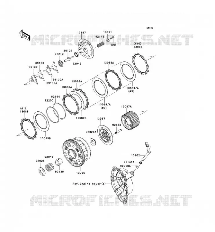EMBRAYAGE Kawasaki MOTOS 1000 2007 NINJA ZX-10R  ZX1000D7F