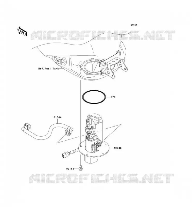 POMPE A ESSENCE Kawasaki MOTOS 1000 2007 NINJA ZX-10R  ZX1000D7F