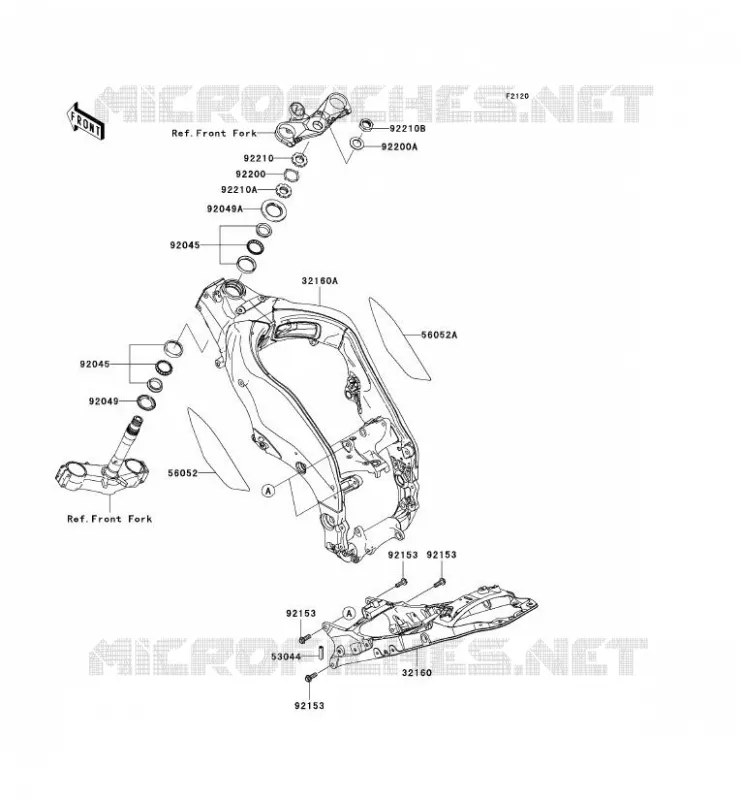 CH&Acirc;SSIS Kawasaki MOTOS 1000 2007 NINJA ZX-10R  ZX1000D7F