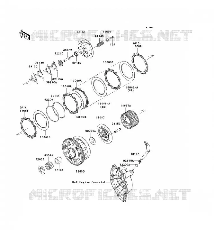 EMBRAYAGE Kawasaki MOTOS 1000 2007 NINJA ZX-10R  ZX1000D7F