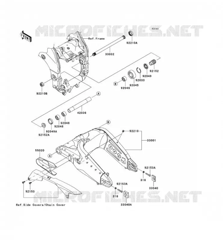 BRAS OSCILLANT Kawasaki MOTOS 1000 2008 NINJA ZX-10R  ZX1000E8F