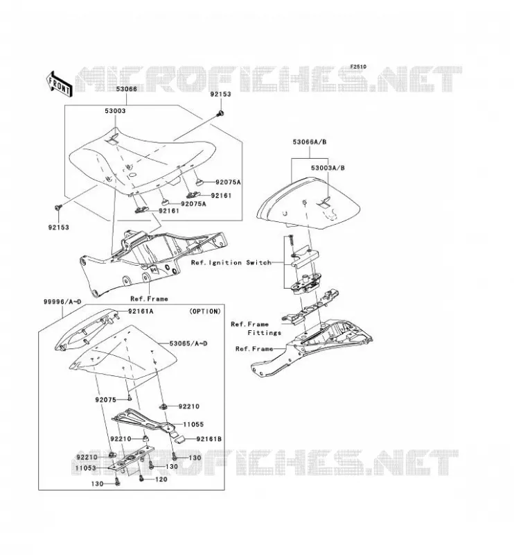 SELLE Kawasaki MOTOS 1000 2008 NINJA ZX-10R  ZX1000E8F