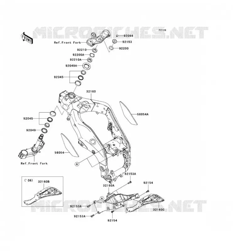 CH&Acirc;SSIS Kawasaki MOTOS 1000 2009 NINJA ZX-10R  ZX1000E9F