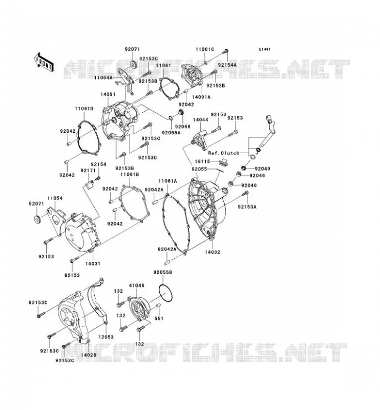 COUVERCLES MOTEUR Kawasaki MOTOS 1000 2009 NINJA ZX-10R  ZX1000E9F