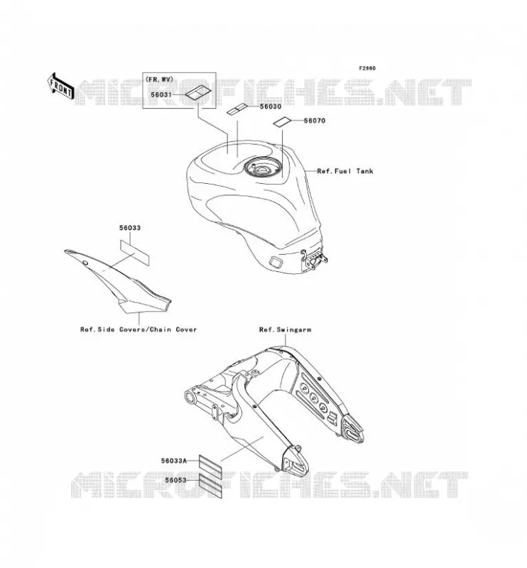 LABEL Kawasaki MOTOS 1000 2009 NINJA ZX-10R  ZX1000E9F