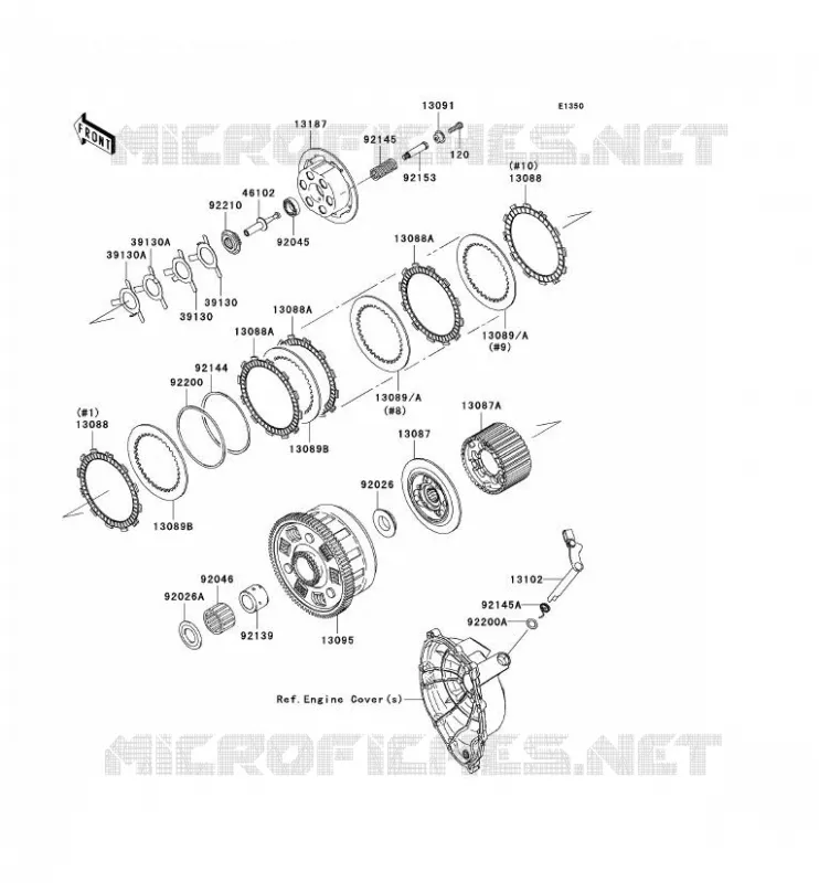 EMBRAYAGE Kawasaki MOTOS 1000 2010 NINJA ZX-10R  ZX1000FAF