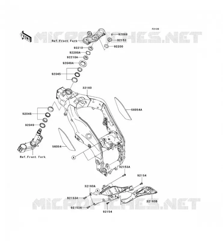 CH&Acirc;SSIS Kawasaki MOTOS 1000 2010 NINJA ZX-10R  ZX1000FAFA