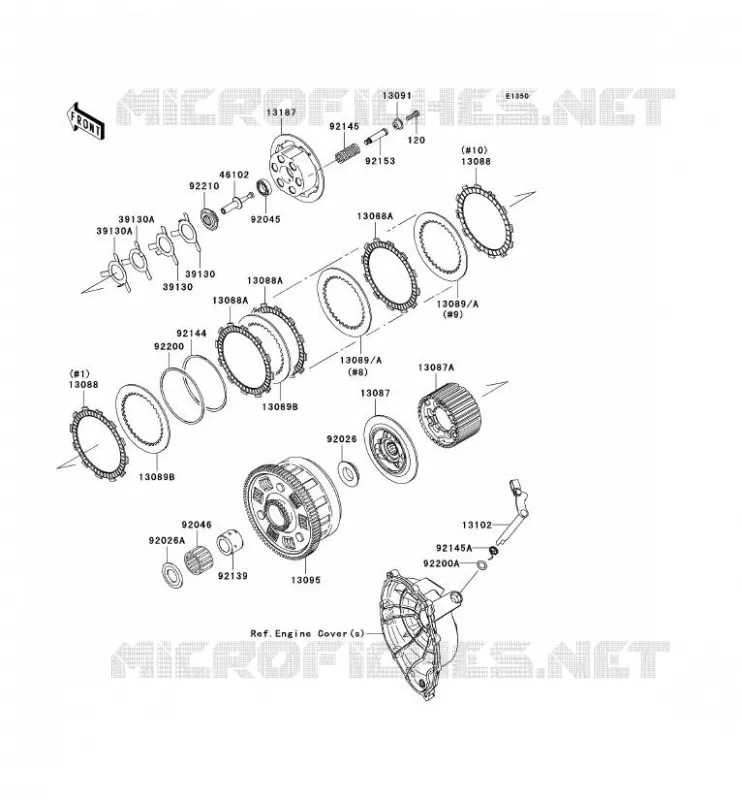 EMBRAYAGE Kawasaki MOTOS 1000 2010 NINJA ZX-10R  ZX1000FAFA