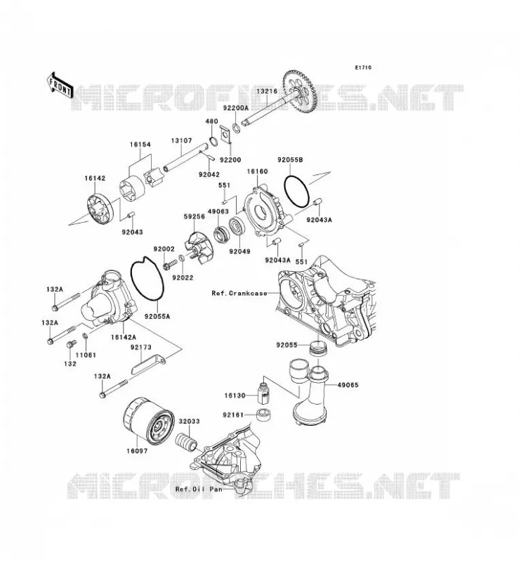 POMPE A HUILE Kawasaki MOTOS 1000 2011 Z1000SX  ZX1000GBF