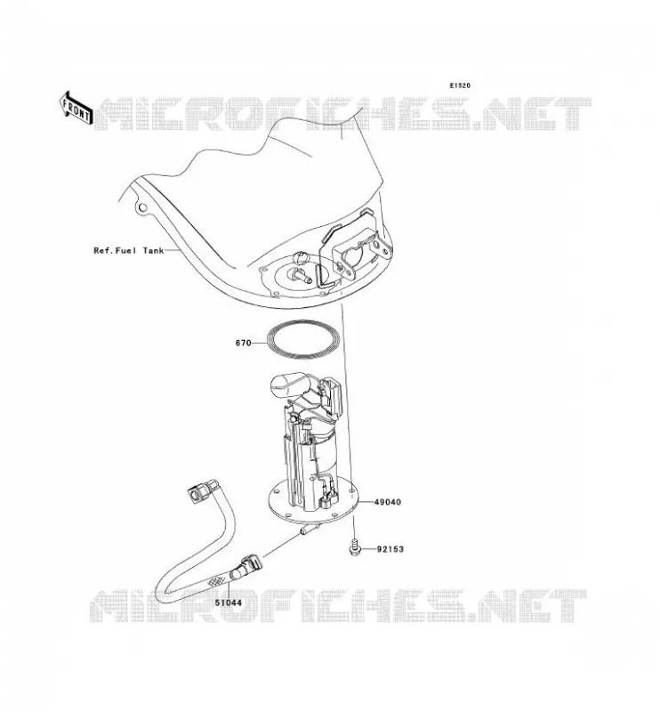 POMPE A ESSENCE Kawasaki MOTOS 1000 2012 Z1000SX  ZX1000GCF