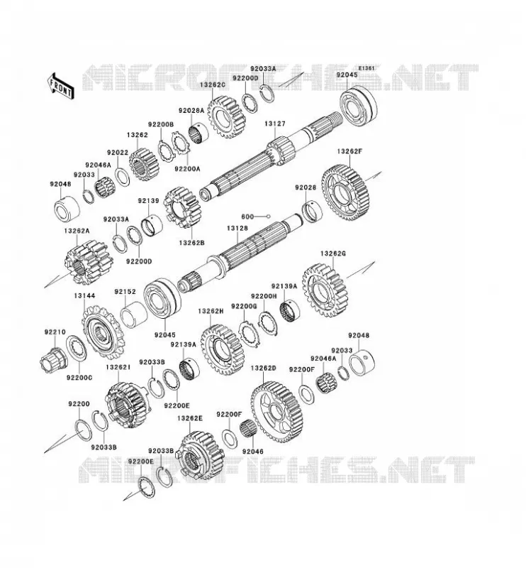 TRANSMISSION Kawasaki MOTOS 1000 2012 Z1000SX  ZX1000GCF