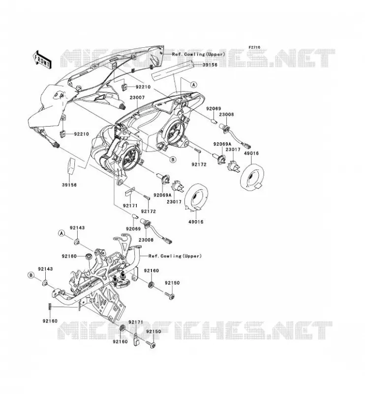 OPTIQUE(S) Kawasaki MOTOS 1000 2013 Z1000SX  ZX1000GDF