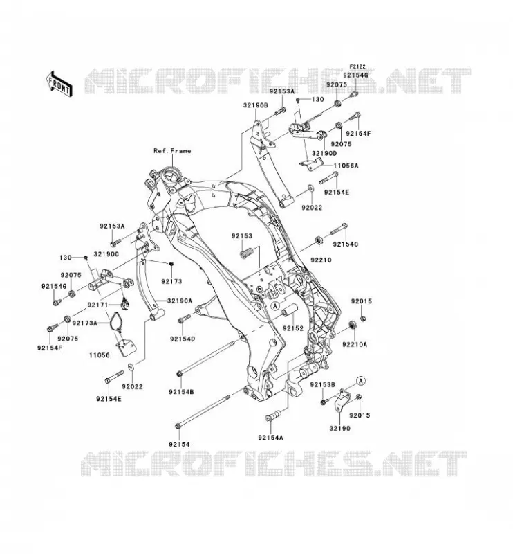 SUPPORT MOTEUR Kawasaki MOTOS 1000 2013 Z1000SX  ZX1000GDF