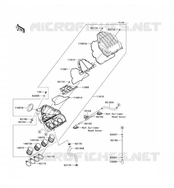 FILTRE A AIR Kawasaki MOTOS 1000 2012 Z1000SX ABS  ZX1000HCF