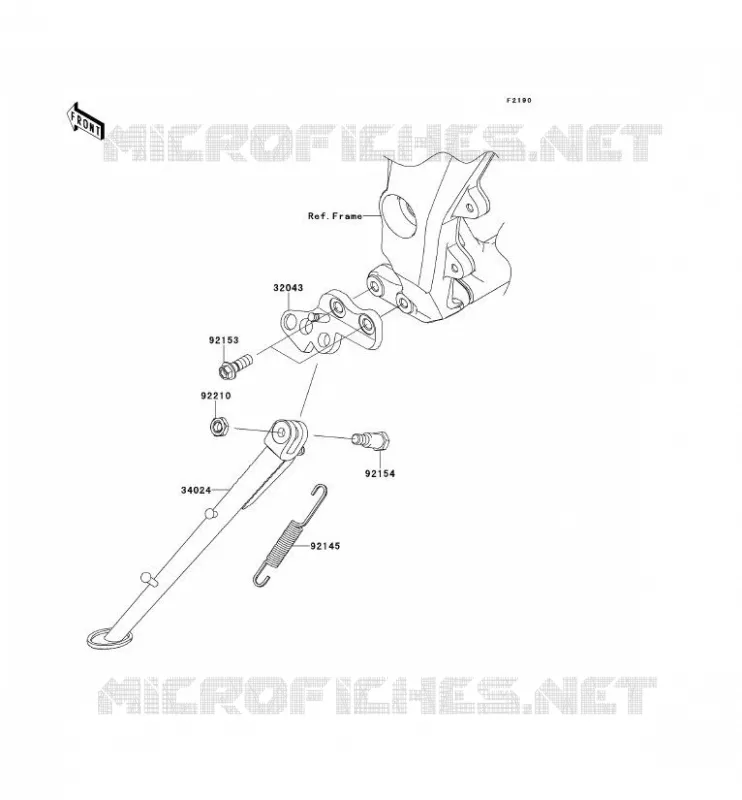 BEQUILLES Kawasaki MOTOS 1000 2012 Z1000SX ABS  ZX1000HCF