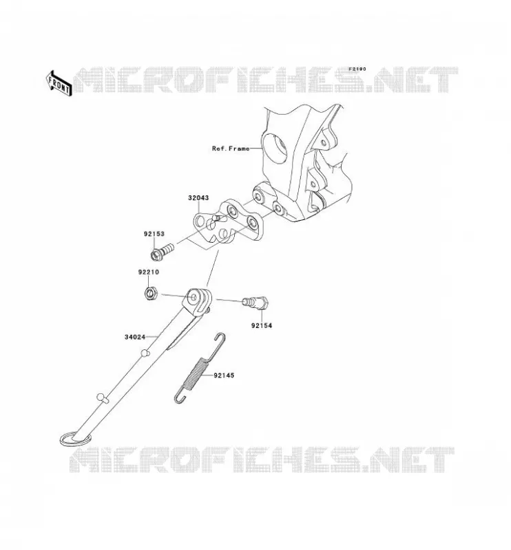 BEQUILLES Kawasaki MOTOS 1000 2012 Z1000SX ABS  ZX1000HCF