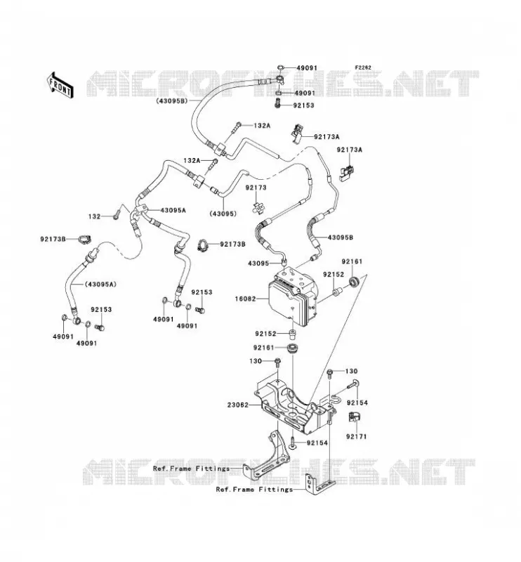 DURITE DE FREIN Kawasaki MOTOS 1000 2013 Z1000SX ABS  ZX1000HDF