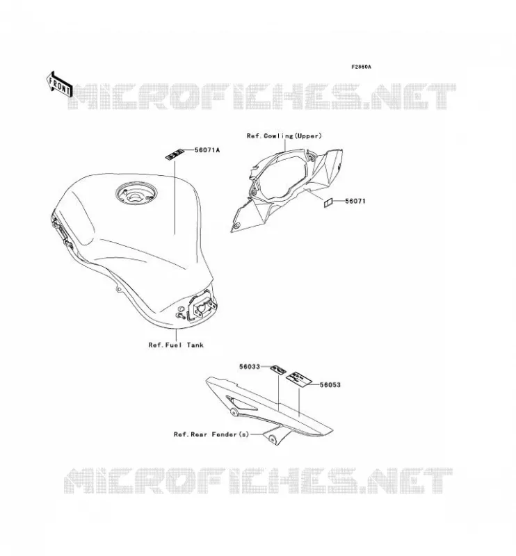 LABEL Kawasaki MOTOS 1000 2013 Z1000SX ABS  ZX1000HDF