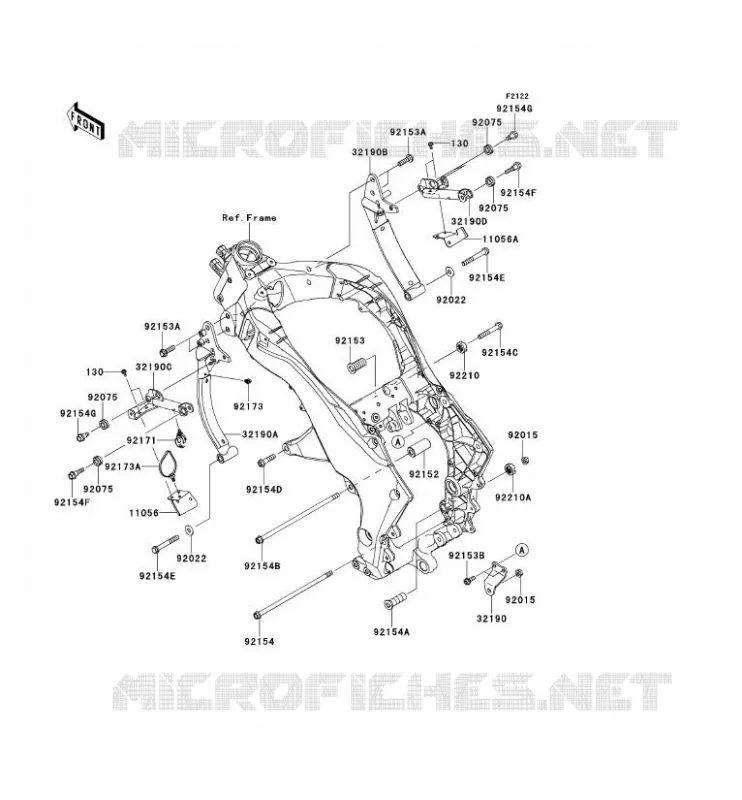SUPPORT MOTEUR Kawasaki MOTOS 1000 2013 Z1000SX ABS  ZX1000HDF