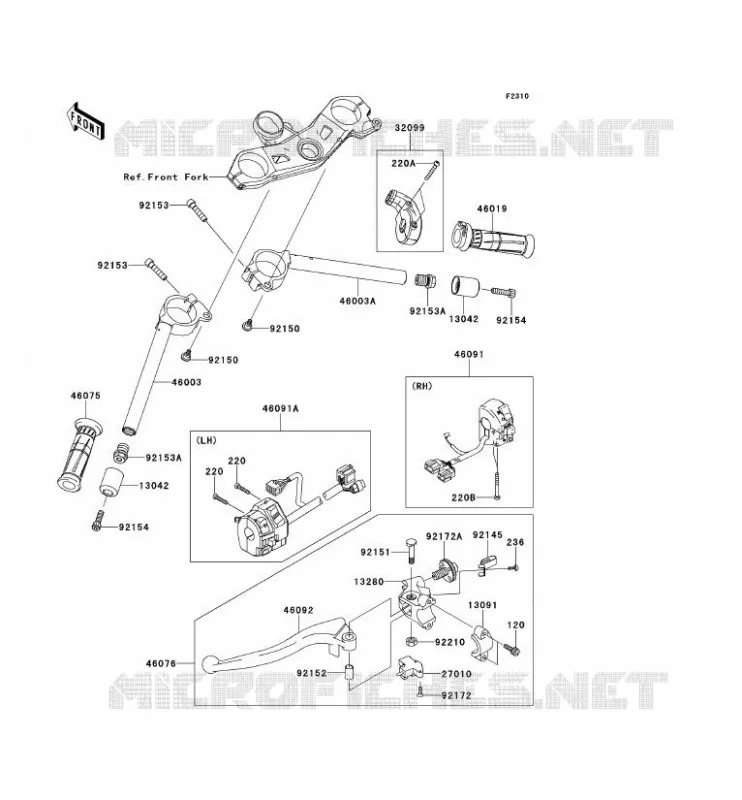 GUIDON Kawasaki MOTOS 1000 2011 NINJA ZX-10R  ZX1000JBF