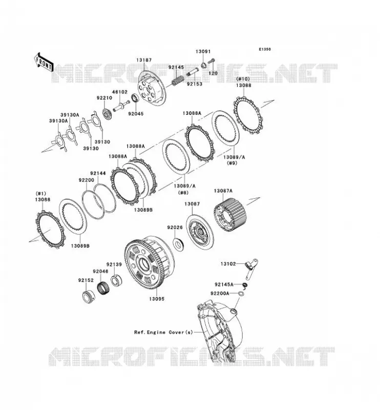 EMBRAYAGE Kawasaki MOTOS 1000 2012 NINJA ZX-10R  ZX1000JCF