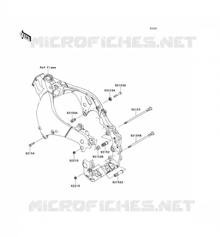 SUPPORT MOTEUR Kawasaki MOTOS 1000 2011 NINJA ZX-10R ABS  ZX1000KBF