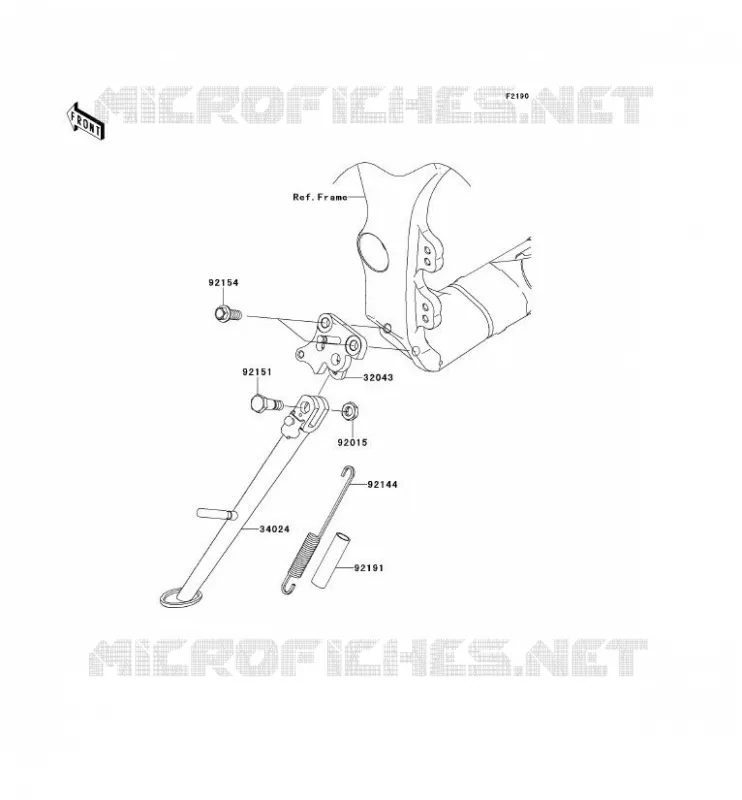 BEQUILLES Kawasaki MOTOS 1000 2011 NINJA ZX-10R ABS  ZX1000KBF