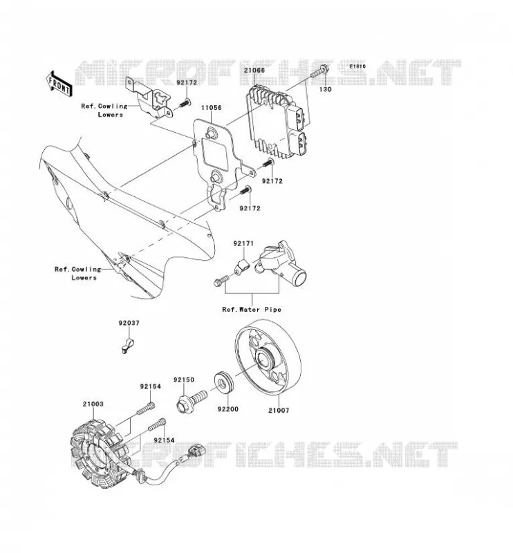 G&Eacute;N&Eacute;RATEUR Kawasaki MOTOS 1000 2011 NINJA ZX-10R ABS  ZX1000KBF