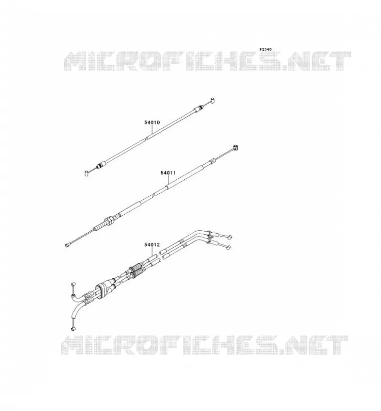 CABLES Kawasaki MOTOS 1000 2012 NINJA ZX-10R ABS  ZX1000KCF