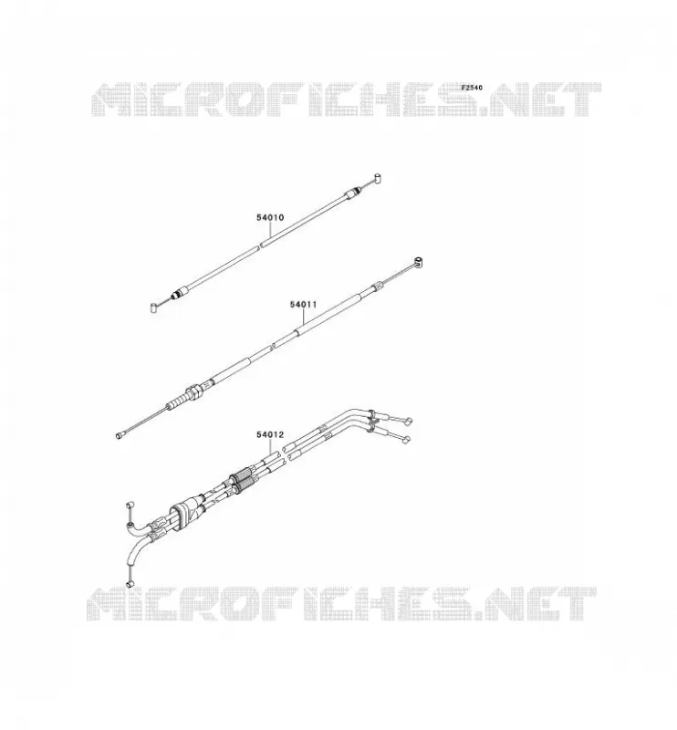 CABLES Kawasaki MOTOS 1000 2012 NINJA ZX-10R ABS  ZX1000KCF