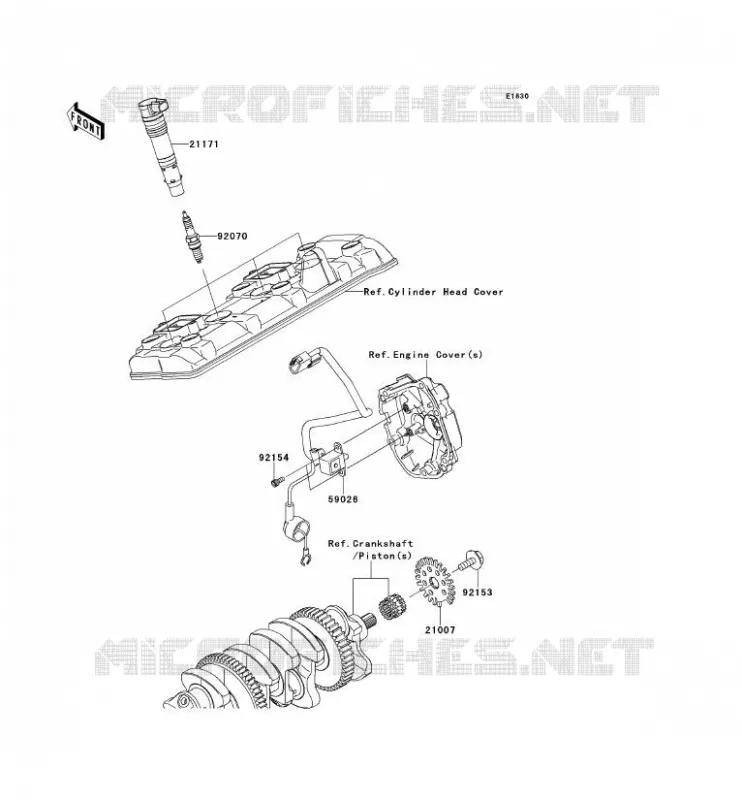 SYSTEME D&acute;ALLUMAGE Kawasaki MOTOS 1000 2013 NINJA ZX-10R ABS  ZX1000KDF
