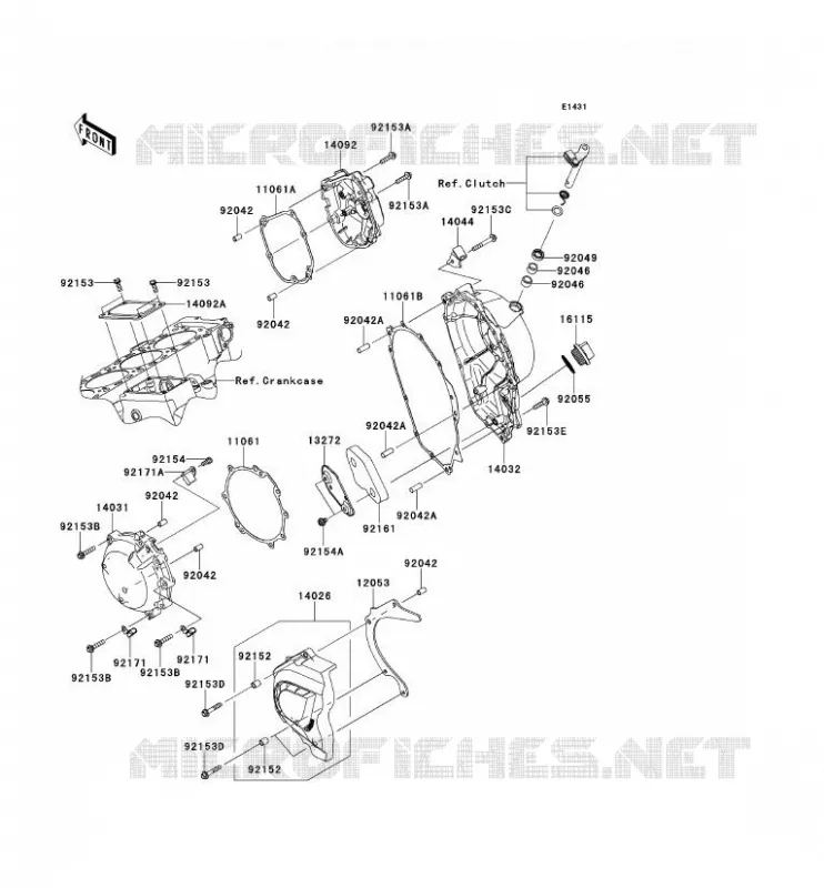 COUVERCLES MOTEUR Kawasaki MOTOS 1000 2013 NINJA ZX-10R ABS  ZX1000KDF