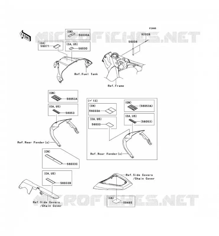 LABEL Kawasaki MOTOS 1000 2014 NINJA ZX-10R ABS  ZX1000KEF