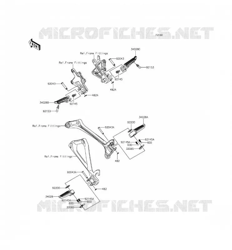REPOSE PIED Kawasaki MOTOS 1000 2015 NINJA ZX-10R ABS  ZX1000KFF