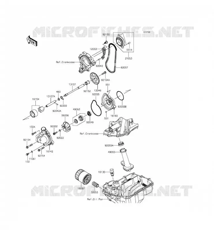 POMPE A HUILE Kawasaki MOTOS 1000 2015 NINJA ZX-10R ABS  ZX1000KFF