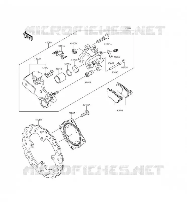 FREIN ARRIERE Kawasaki MOTOS 1000 2015 NINJA ZX-10R ABS  ZX1000KFFA