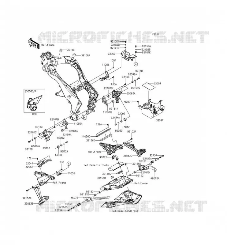 PIECE DE CADRE (COUVERTURE) Kawasaki MOTOS 1000 2014 Z1000SX  ZX1000LEF
